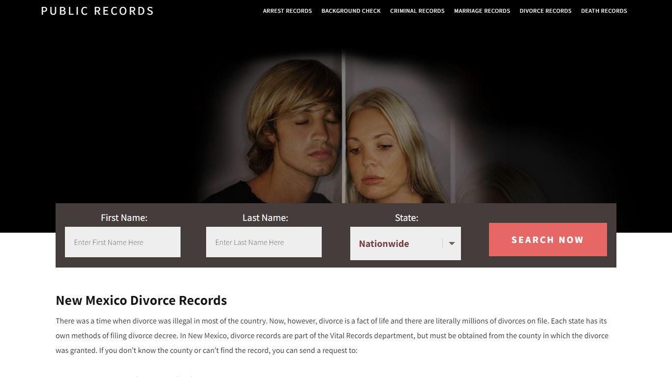New Mexico Divorce Records | Enter Name and Search. 14Days Free